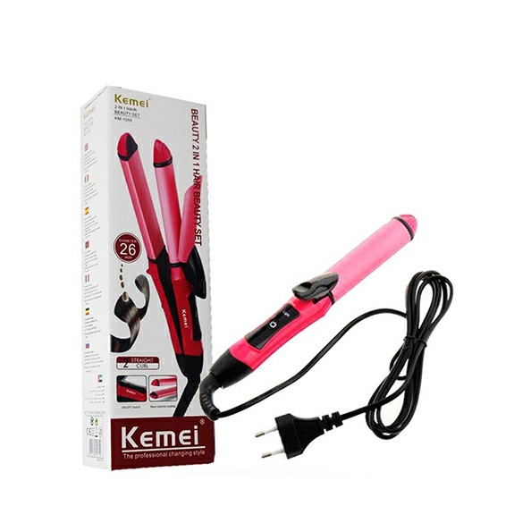 Kemei Professional 2 in 1 Hair Straightening-KM1055