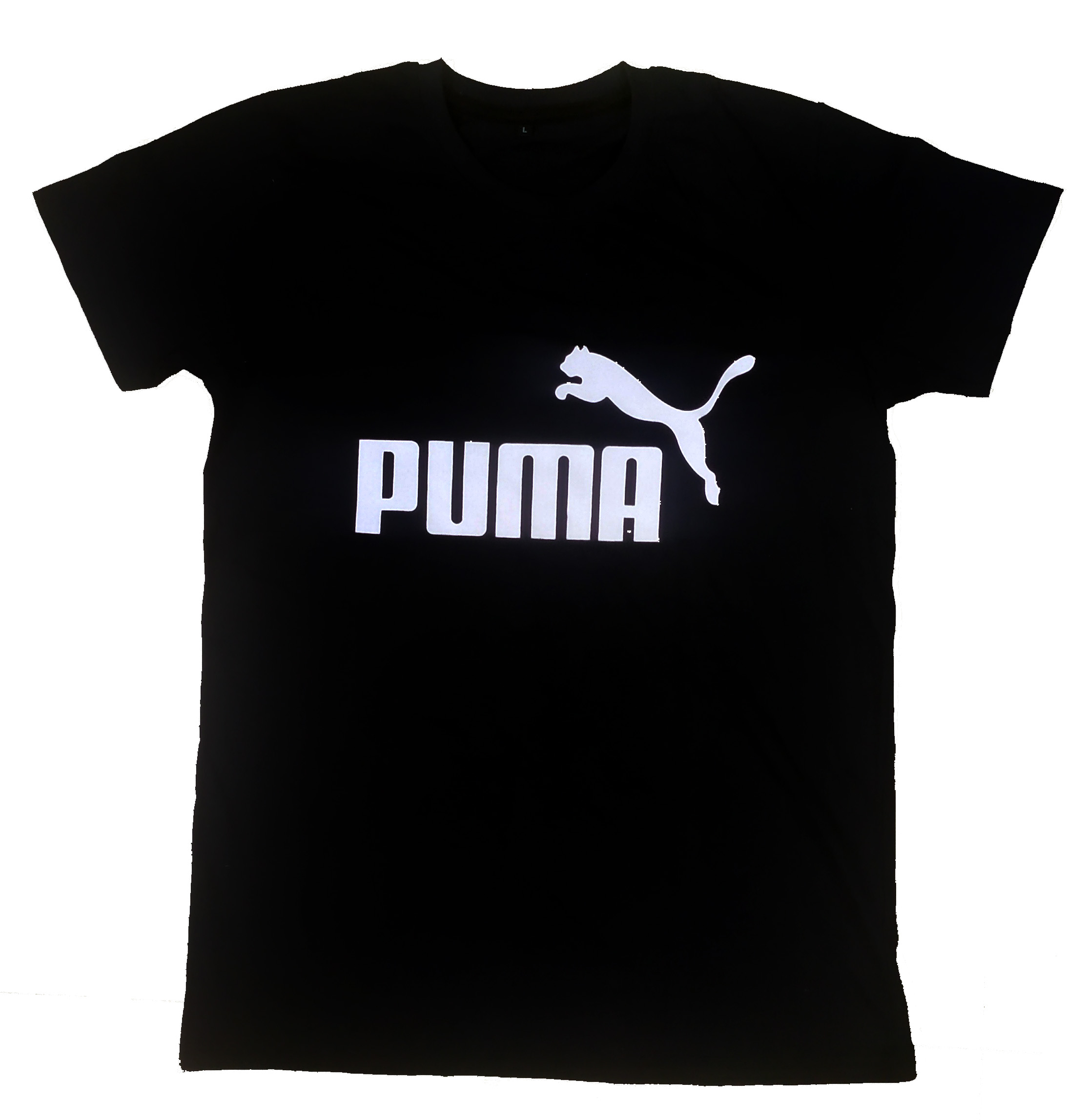 Men black t shirt puma logo